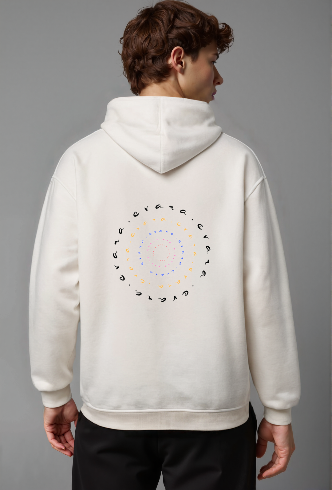 Mixed Circle Oversized Hoodie